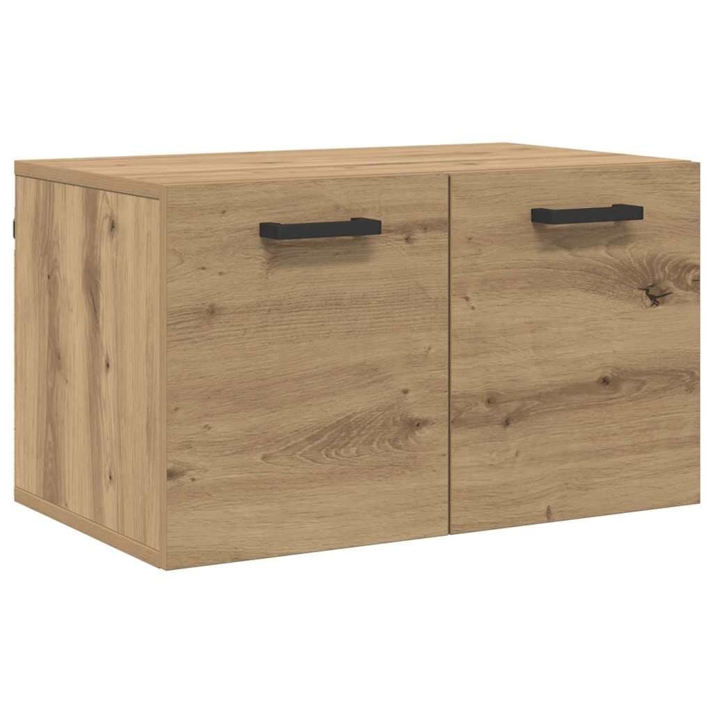 vidaXL Wandkast artisanaal eikenkleurig 60 x 36.5 x 35 cm Bewerkt hout