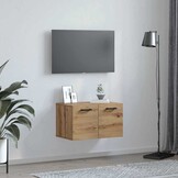 vidaXL Wandkast artisanaal eikenkleurig 60 x 36.5 x 35 cm Bewerkt hout
