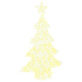 vidaXL Kerstboom met 100 LED Warmwit 120 cm Acryl