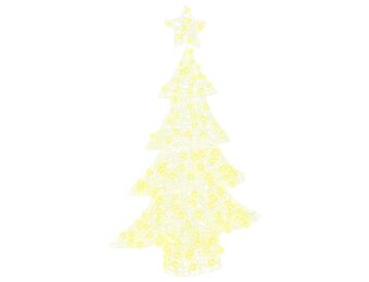 vidaXL Kerstboom met 100 LED Warmwit 120 cm Acryl