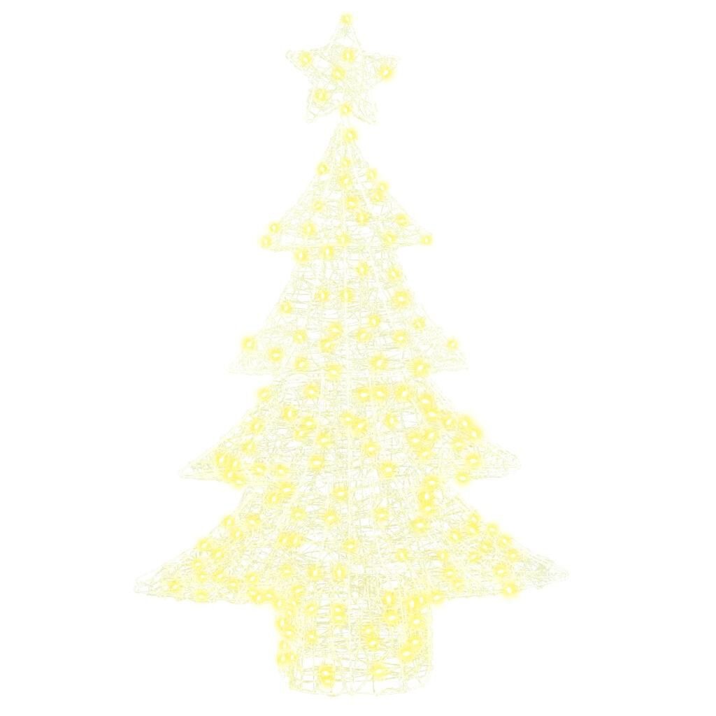 Geretourneerde Acryl Kerstboom met 100 LED Warmwit - 120 cm - 60% Korting