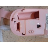 Draadloos toetsenbord en muis, volledig formaat, USB 2,4 GHz verbinding, retro ronde schrijfmachine, ultradun, stil, schattig computertoetsenbord voor Windows, Mac, tablet (roze) - Duits