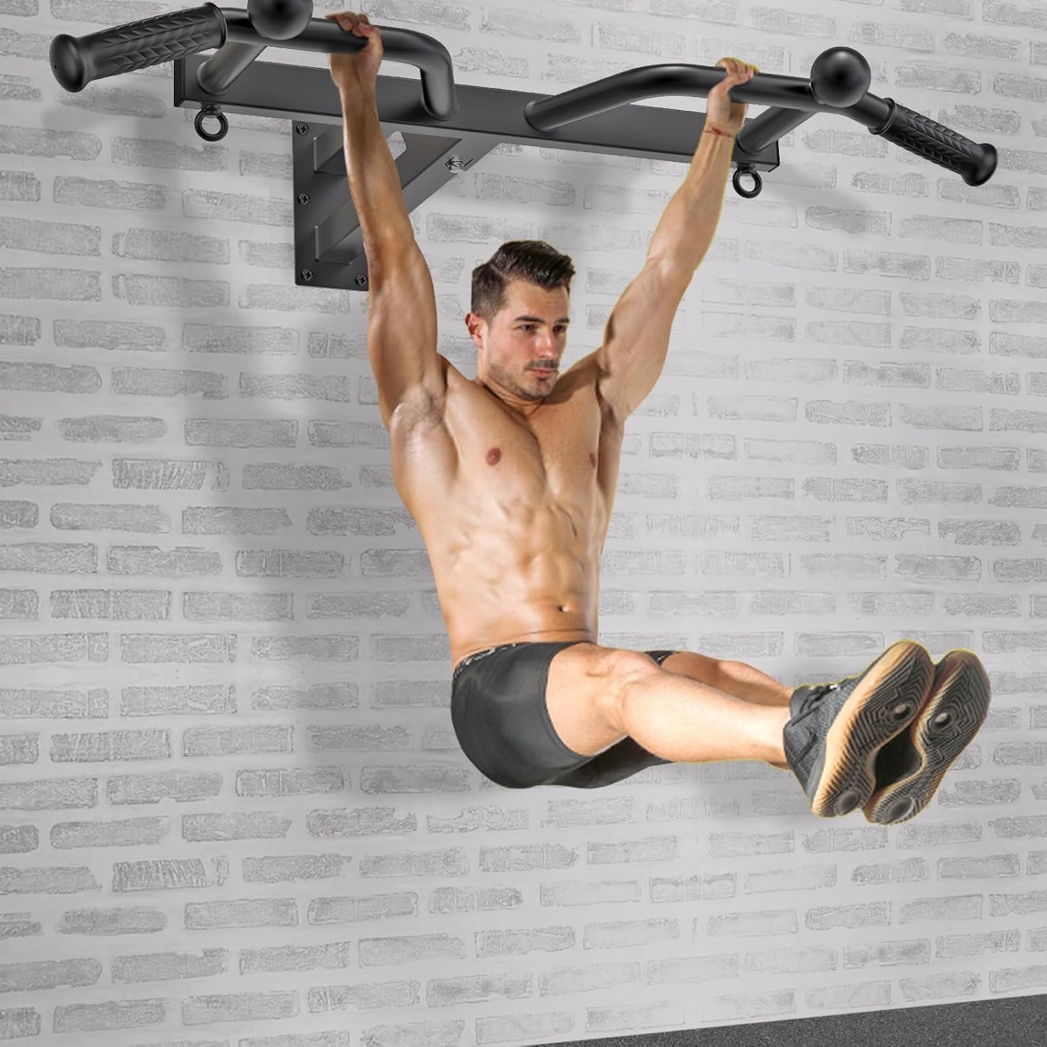Kipika Heavy Duty optrekstang, wandmontage, multifunctionele optrekstang, verstelbare optrekbanden voor pull-ups, body, workout, thuis, gym, systeem, bokszak, hanger, weerstandsbanden, training