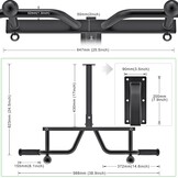 Kipika Heavy Duty optrekstang, wandmontage, multifunctionele optrekstang, verstelbare optrekbanden voor pull-ups, body, workout, thuis, gym, systeem, bokszak, hanger, weerstandsbanden, training
