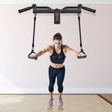 Kipika Heavy Duty optrekstang, wandmontage, multifunctionele optrekstang, verstelbare optrekbanden voor pull-ups, body, workout, thuis, gym, systeem, bokszak, hanger, weerstandsbanden, training