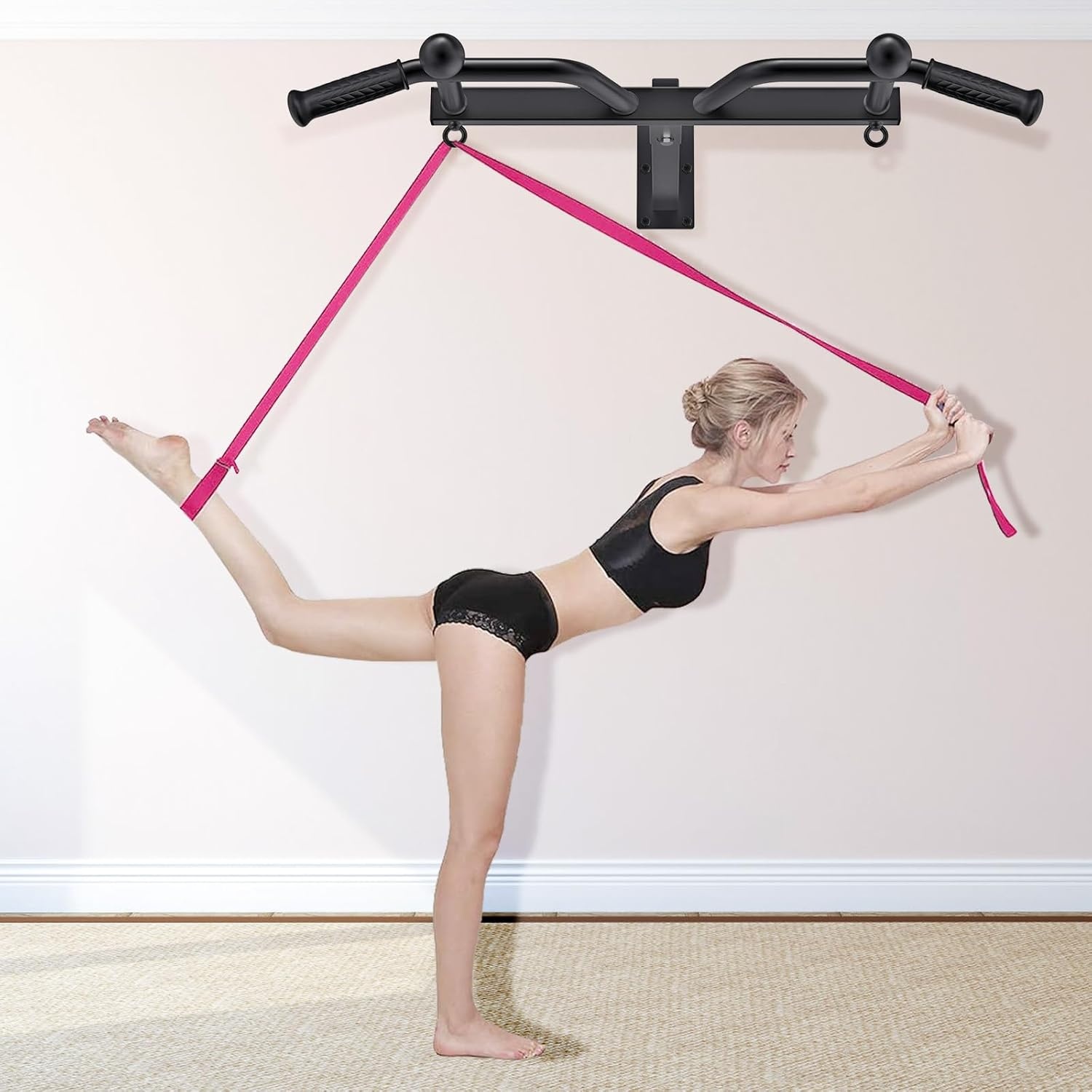Kipika Heavy Duty optrekstang, wandmontage, multifunctionele optrekstang, verstelbare optrekbanden voor pull-ups, body, workout, thuis, gym, systeem, bokszak, hanger, weerstandsbanden, training