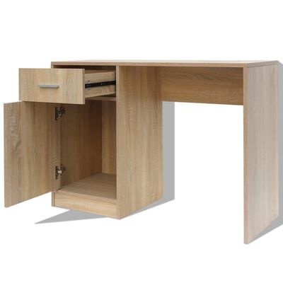 Bureau met Lade & Kastje - Eiken - 100x40x73 cm (54% Korting)
