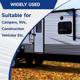 Camperraam, zwart, zijraam, 590 x 390 mm, caravanraam met scherm, getint gehard glas voor camper, aanhanger, camperraam