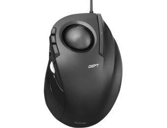 Elecom M-DT2URBK Trackball Muis Zwart voor PC/Mac met 4-weg Scrollwiel
