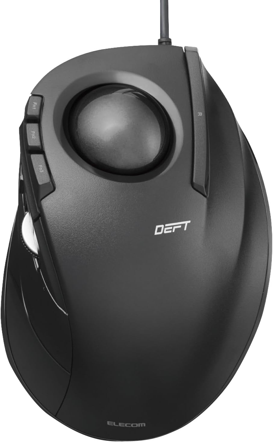 Elecom M-DT2URBK Trackball Muis Zwart voor PC/Mac met 4-weg Scrollwiel