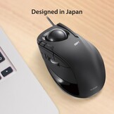 Elecom M-DT2URBK Trackball Muis Zwart voor PC/Mac met 4-weg Scrollwiel