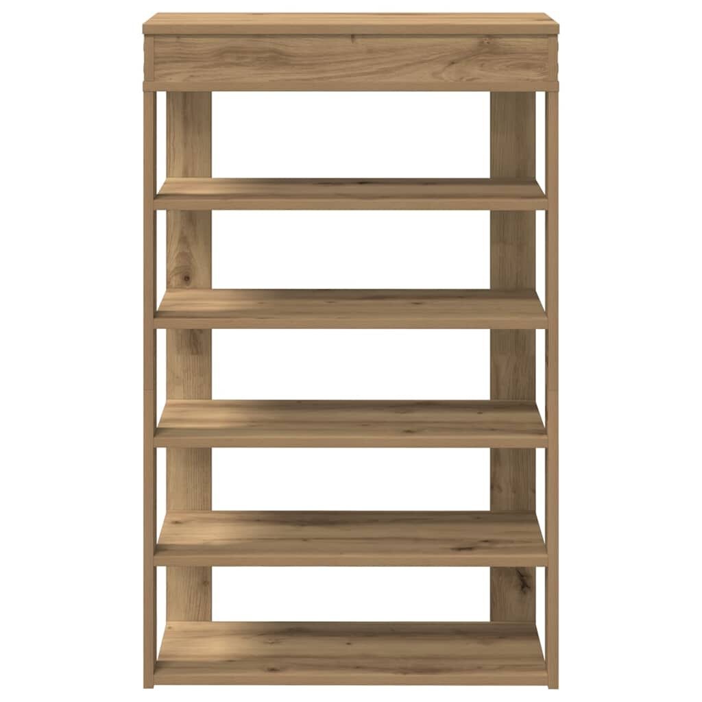 vidaXL Schoenenrek 60x30x98 cm bewerkt hout artisanaal eikenkleur