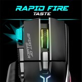 SPIRIT OF GAMER Set draadloos gaming-toetsenbord, zwart, oplaadbaar, RGB, QWERTZ met achtergrondverlichting, semi-mechanisch gamingtoetsenbord, aluminium structuur, draadloze muis 4800 DPI | PS4/PS5,