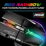 SPIRIT OF GAMER Set draadloos gaming-toetsenbord, zwart, oplaadbaar, RGB, QWERTZ met achtergrondverlichting, semi-mechanisch gamingtoetsenbord, aluminium structuur, draadloze muis 4800 DPI | PS4/PS5,