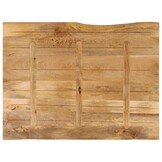 vidaXL Tafelblad met natuurlijke rand 100x80x2,5 cm massief mangohout