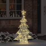 VidaXL Acryl Kerstboom 120cm met 100 Warmwitte LED - Nu 57% Korting