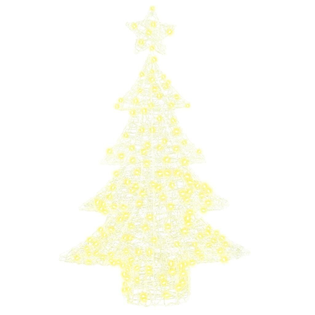 vidaXL Kerstboom met 100 LED Warmwit 120 cm Acryl