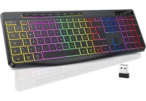 Draadloos Gaming Toetsenbord Zwart 50% Korting