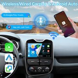 Inefala 2G+64G Autoradio Android voor Renault Clio 2013-2018 Wireless Carplay Android Auto met 10" Scherm met GPS WiFi BT USB SWC Achteruitrijcamera