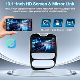 Inefala 2G+64G Autoradio Android voor Renault Clio 2013-2018 Wireless Carplay Android Auto met 10" Scherm met GPS WiFi BT USB SWC Achteruitrijcamera