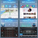 Inefala 2G+64G Autoradio Android voor Renault Clio 2013-2018 Wireless Carplay Android Auto met 10" Scherm met GPS WiFi BT USB SWC Achteruitrijcamera