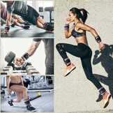 Sportneer Verstelbare Enkelgewichten Set Lichtpaars & Zwart 0.9kg - 4.5kg Per Paar