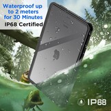 AICase Voor iPad Pro 13 inch waterdichte hoes M4 2024 7e generatie, [geïntegreerde displaybescherming en standaard] robuuste rondom bescherming, schokbestendig en valbestendig - Maat for iPad Pro 13" M4 2024