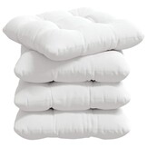 vidaXL Zitkussens 4 pcs Wit 40 x 40 x 12 cm Stof