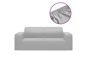 vidaXL Tweezitsbankhoes Stretch Polyester Jersey Grijs (44% Korting)