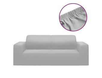 VidaXL Grijze Tweezitsbankhoes - Stretch Jersey - 33% Korting!