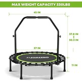 Opvouwbare Mini Trampoline 45" - Stil & Stabiel - 54% Korting