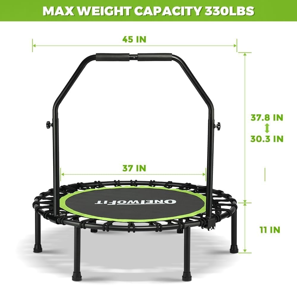 Opvouwbare Mini Trampoline 45" - Stil & Stabiel - 54% Korting