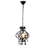Zwarte Plafondlamp met kralen - E14 fitting - 33% korting