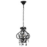 Zwarte Plafondlamp met kralen - E14 fitting - 33% korting