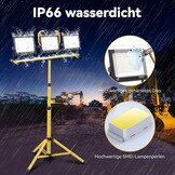 300W LED Bouwplaatsspot met Statief | 24.000lm | 6500K Wit Licht | 29% Korting