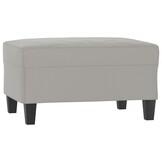 Voetenbank Microvezel Lichtgrijs 70x55x41 cm - 29% Korting!