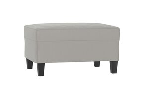 Voetenbank Microvezel Lichtgrijs 70x55x41 cm - 42% Korting