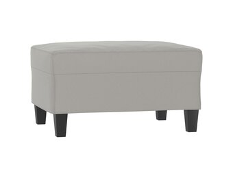 Voetenbank Microvezel Lichtgrijs 70x55x41 cm - 29% Korting!