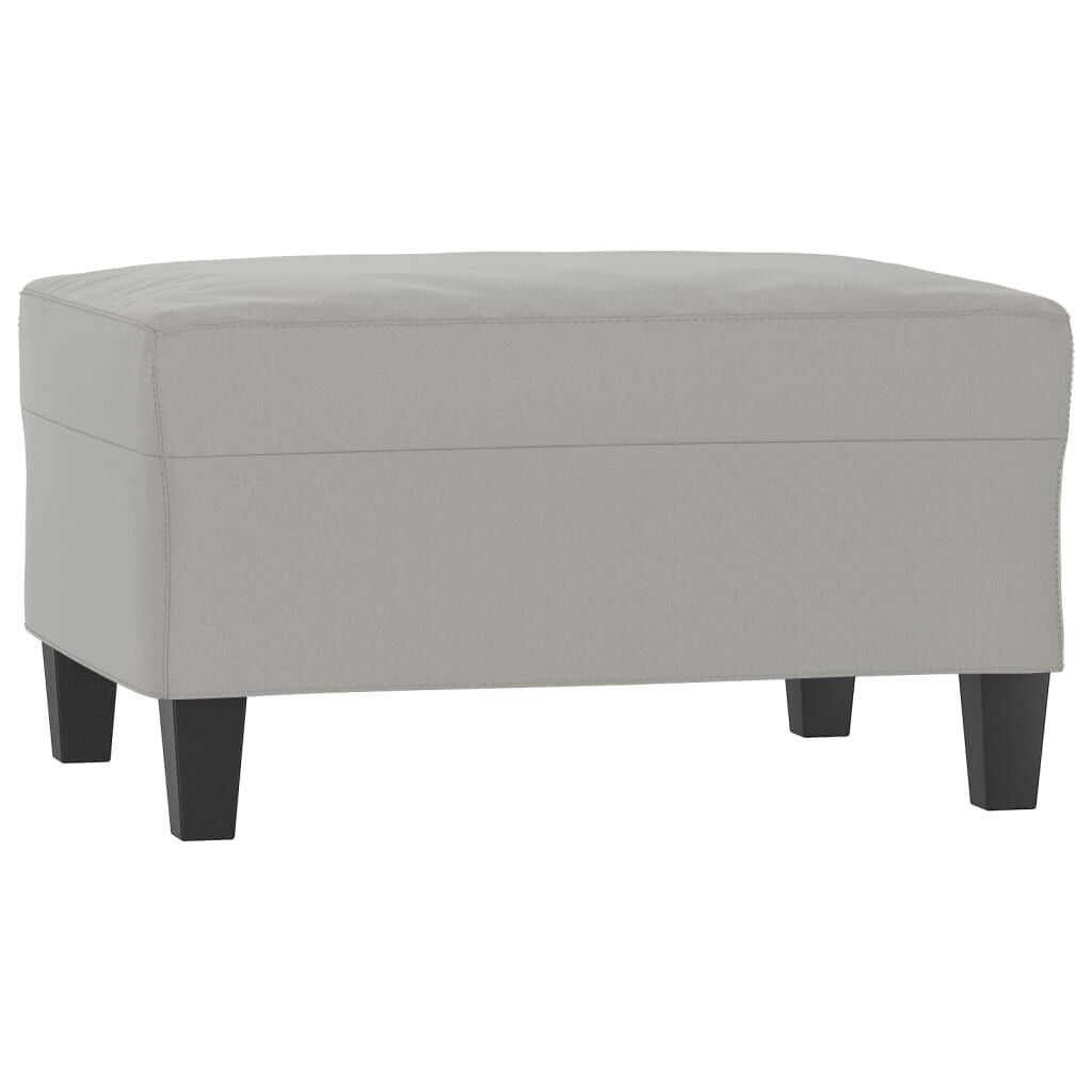 Voetenbank Microvezel Lichtgrijs 70x55x41 cm - 29% Korting!