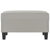 Voetenbank Microvezel Lichtgrijs 70x55x41 cm - 29% Korting!