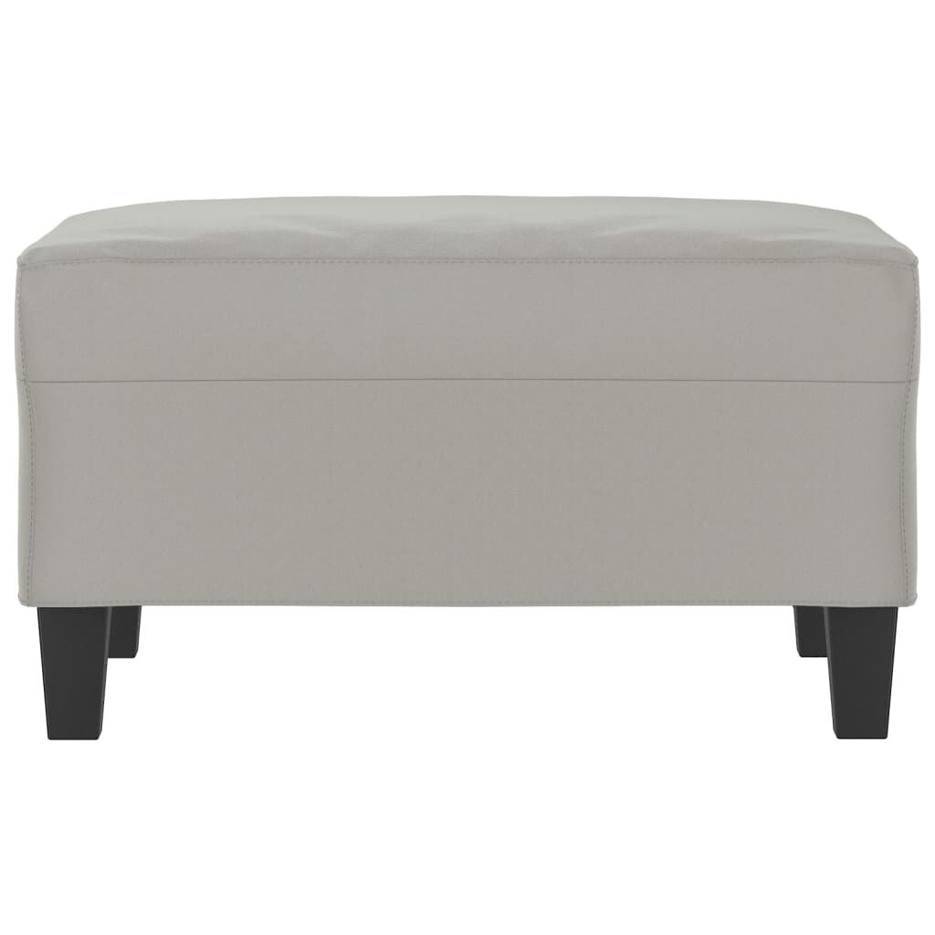 Voetenbank Microvezel Lichtgrijs 70x55x41 cm - 29% Korting!