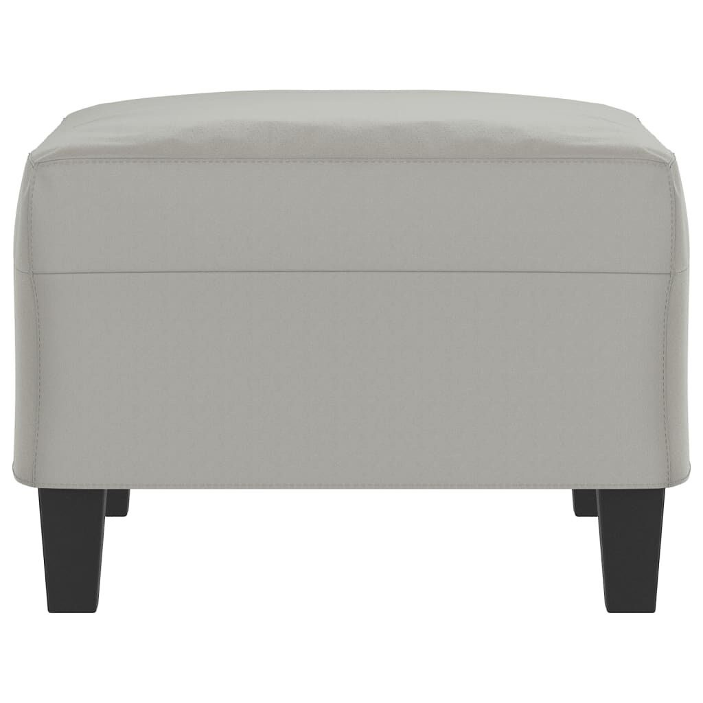 Voetenbank Microvezel Lichtgrijs 70x55x41 cm - 29% Korting!