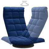 Draaibare vloerstoel fluweel blauw - 34% korting