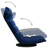 Draaibare vloerstoel fluweel blauw - 34% korting