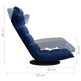 Draaibare vloerstoel fluweel blauw - 34% korting