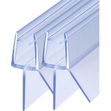 Douchestrip Vervangingsprofiel 2x 100cm Transparant PVC voor Glas 4/5/6mm - 77% Korting