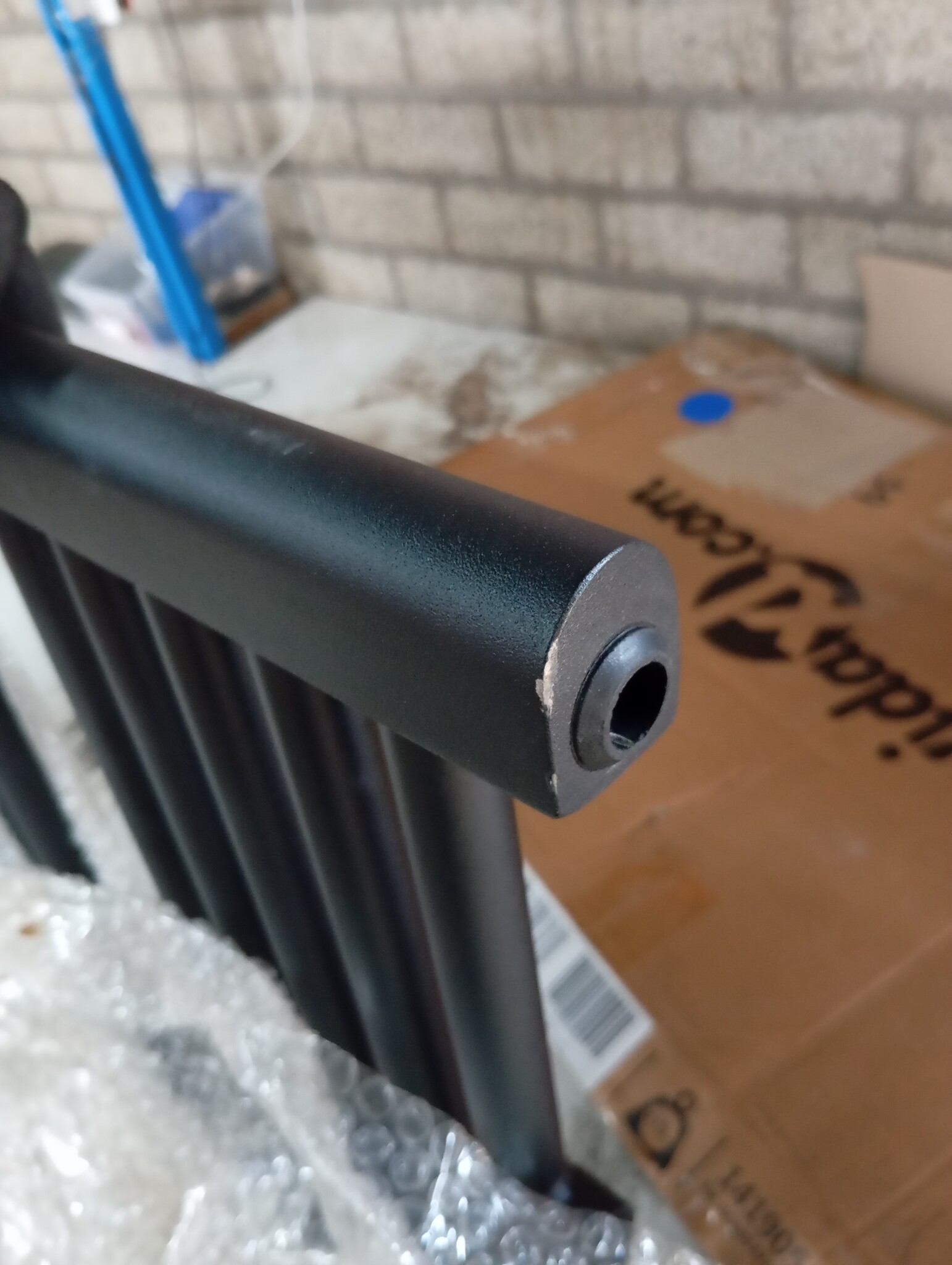 vidaXL Radiator / handdoekenrek recht 500x764 mm zwart