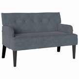 vidaXL Chesterfield Bank Donkergrijs 112 x 65.5 x 75 cm Fluweel