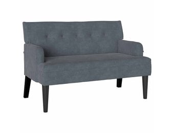 vidaXL Chesterfield Bank Donkergrijs 112 x 65.5 x 75 cm Fluweel