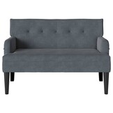 vidaXL Chesterfield Bank Donkergrijs 112 x 65.5 x 75 cm Fluweel